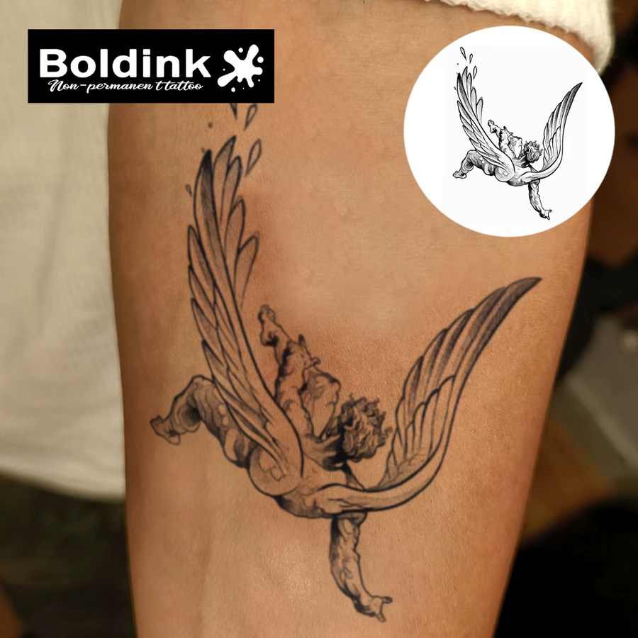 Boldink Fallen Angel Temporäres Tattoo, wasserfest, semi-permanent - Bild 2