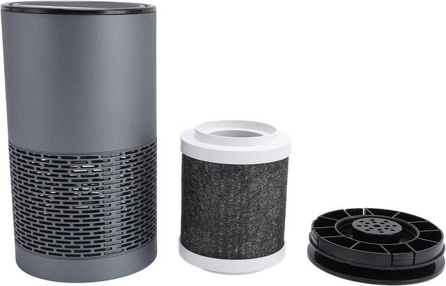 DIYelecs Luftreiniger mit Aktivkohlefilter und Vorfilter für Zuhause und Auto, Grau - Bild 1