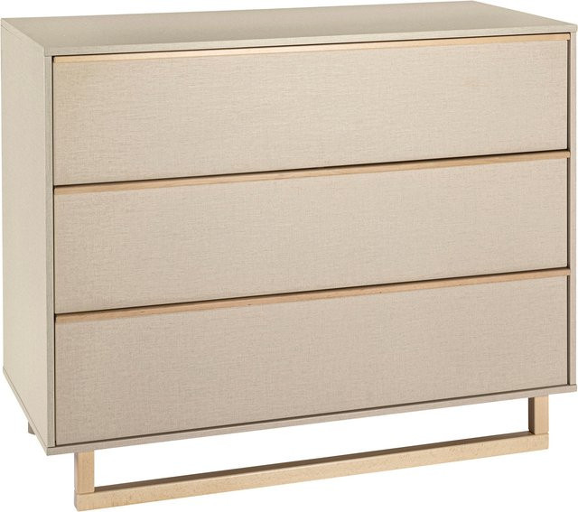 Schardt Wickelkommode Terry in Beige mit Buche Massivholz und abnehmbarem Wickelaufsatz - Bild 1