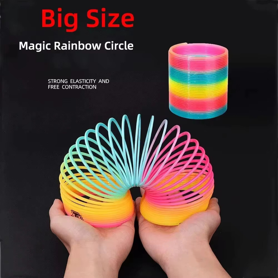 Meade Regenbogen-Spiralfeder-Fidget-Spielzeug, faltbar, bunt - Bild 3