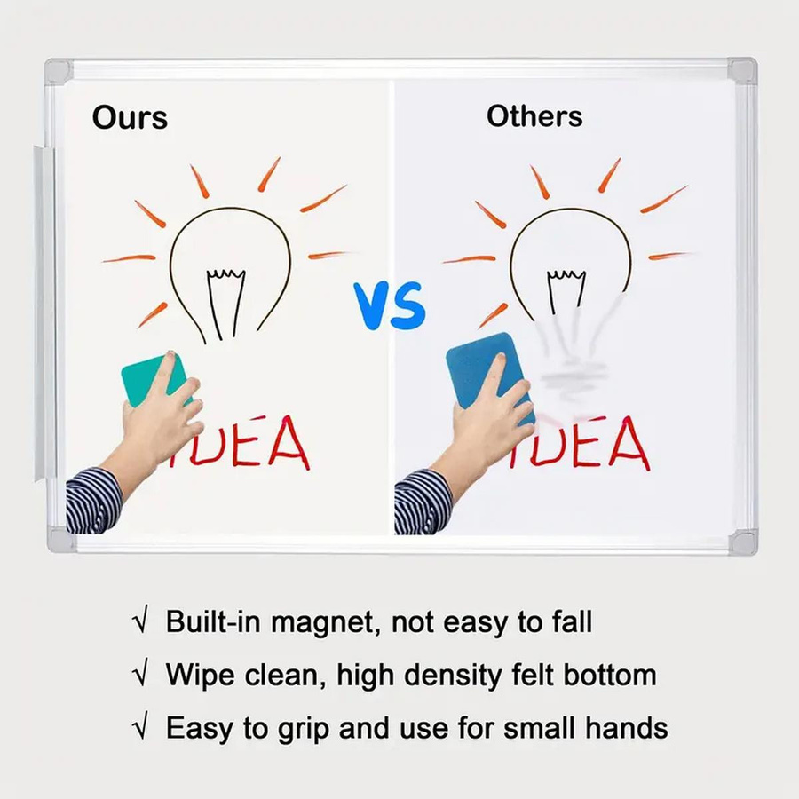 Yiran Furniture Magnetische Mini-Radiergummis für Whiteboards, Trockenabwischbare Tafelreiniger für Profis - Bild 3