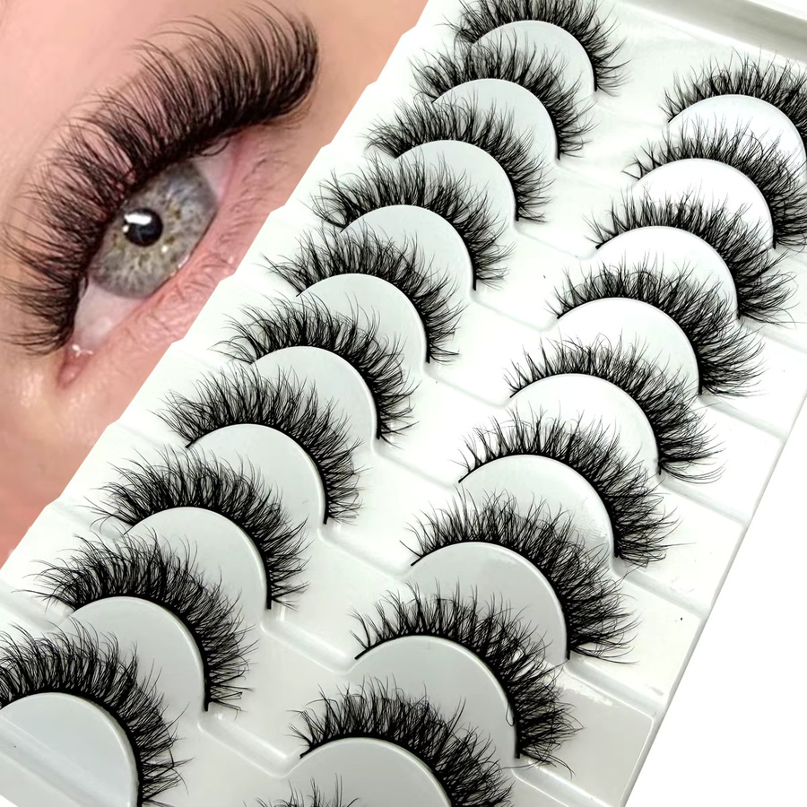 MKYDCG Künstliche Wimpern, 10 Paar, Nude, Natürlich, Unisex - Bild 3