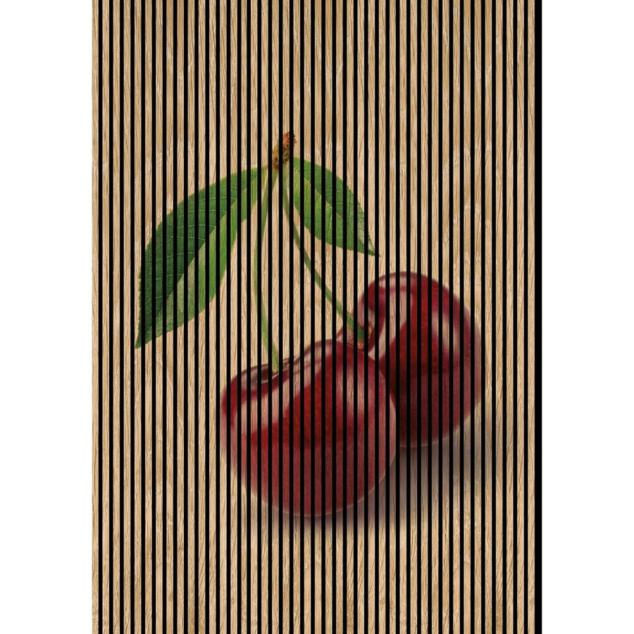 FN Acustico Akustikplatte Kirsche aus PET und MDF mit modernem Design, H x B x T: 2.400 x 1.693 x 19 mm - Bild 2
