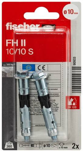 Fischer Hochleistungsanker FH II 10/10 S K aus Stahl, silberfarben - Bild 1