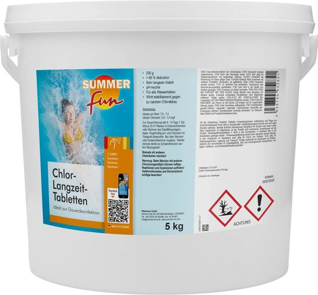 Summer Fun Chlor-Langzeit-Tabletten zur Desinfektion, 5 kg - Bild 1
