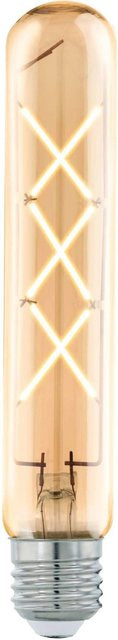 Eglo LED-Leuchtmittel E27 Röhrenform in Amber/Gold, 4 W, Warmweiß, 350 lm, H x Ø: 18,5 x 3 cm - Bild 1