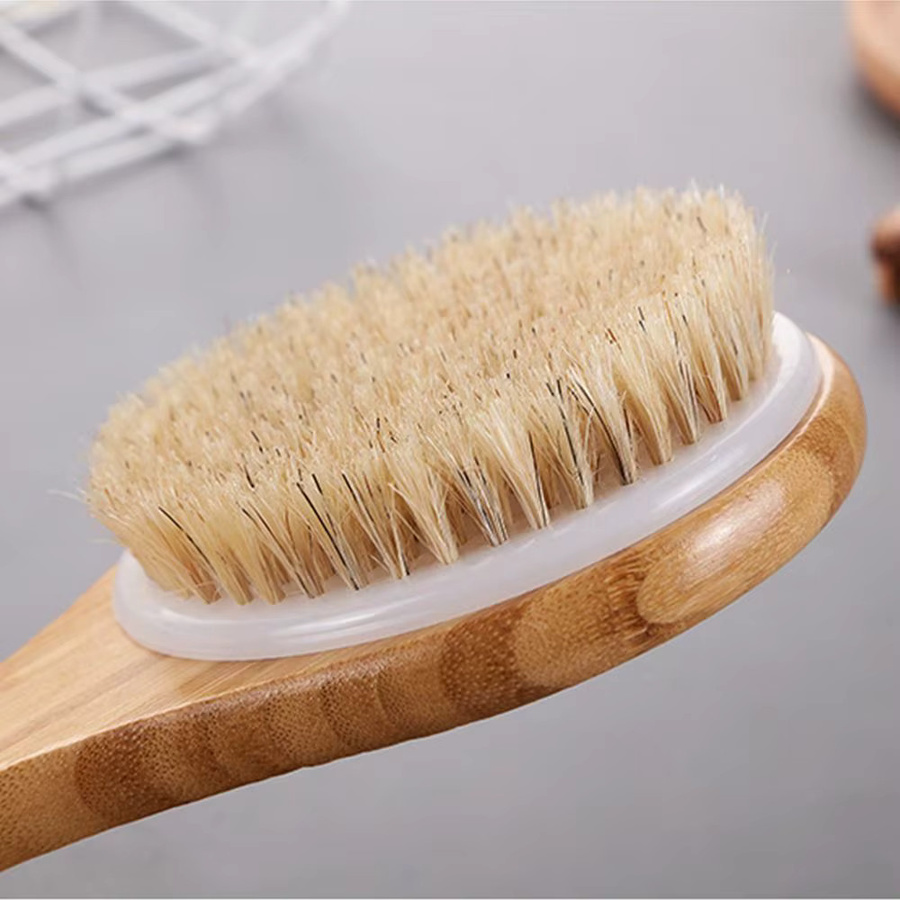 Körperbürste aus Bambus mit langem Griff, Unisex - Bild 2