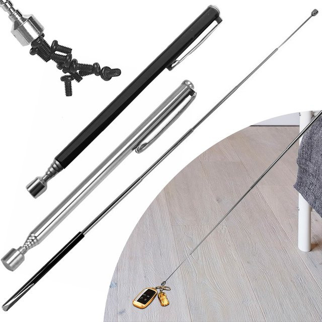 Toorise Ausziehbarer Teleskop-Magnetstift in Silber mit 1,5 lb Magnetkraft für Autoreparatur und Garage - Bild 1