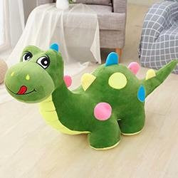 Yiran Health & Beauty Dinosaurier-Stofftier, T-Rex Puppe, Grün Blau Rosa, ab 3 Jahren - Bild 1