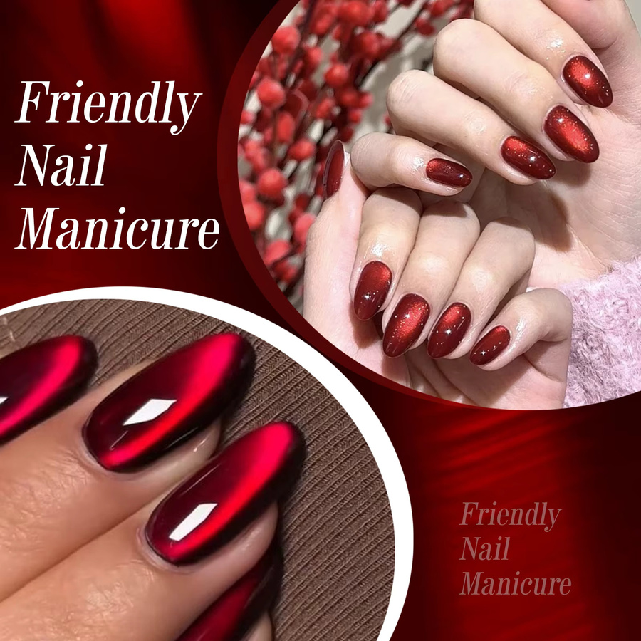 Misscheering Gel-Nagellack, roter Rubin, glänzend, Unisex - Bild 4