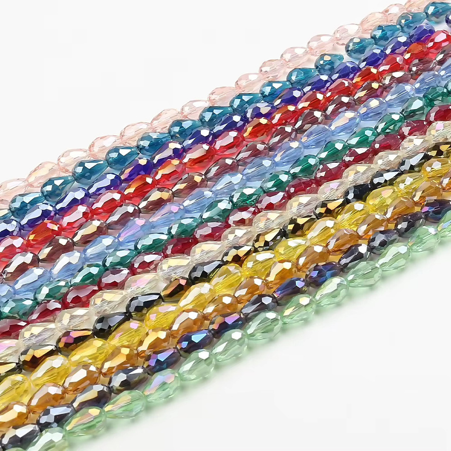 ZHUBI Kristall AB Perlen, Tropfen Briolette, Glas, Gemischt - Bild 3