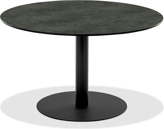NIEHOFF GARDEN Gartentisch BISTRO rund aus Metall in Schwarz und Grau mit HPL-Tischplatte und klappbarer Platte - Bild 1