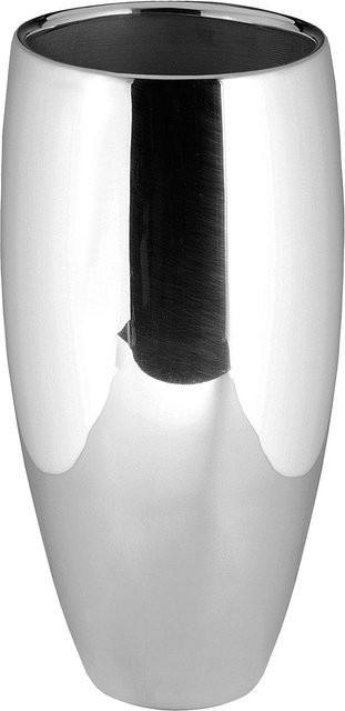 Moderne Tischvase AFRICA von Fink in Silber aus Metall, Höhe: 40,0 cm, Breite: 21,0 cm, Tiefe: 19,0 cm - Bild 1