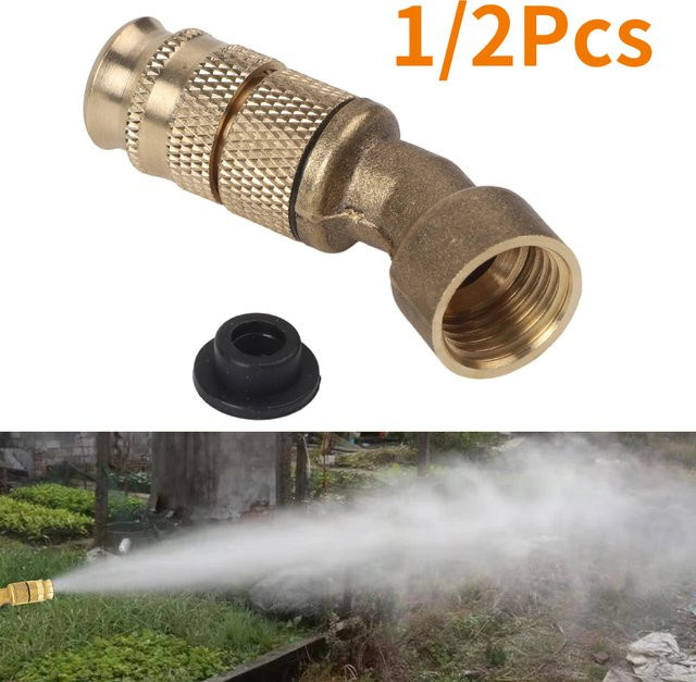 Vibratite Hochdruck Zerstäuber Düse aus Messing in Gold für Landwirtschaft und Garten 1/2 Zoll - Bild 1