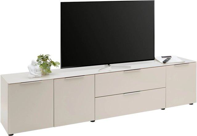 Mömax Lowboard Siena Kaschmir in Beige mit Soft-Close-Schubladen und Medienfächern, B/T/H: 226,0 x 40,0 x 55,0 cm - Bild 1