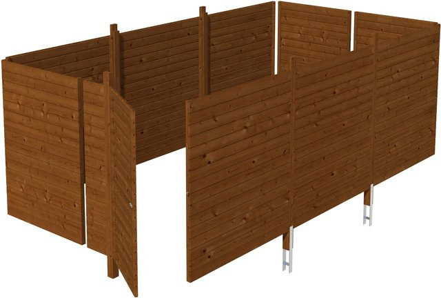 Skan Holz Abstellraum C6 Brüstung in Nussbaum, Breite: 573 cm - Bild 1