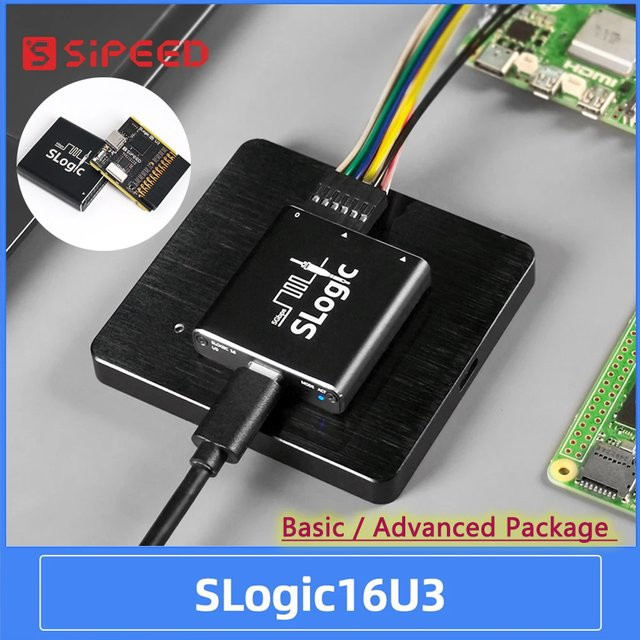 Sipeed SLogic16U3 Super-Speed Logic Analyzer in Schwarz mit 16 Kanälen, 800 MHz Samplerate und 5 Gbps USB3 Anschluss für Windows, Mac und Linux - Bild 1