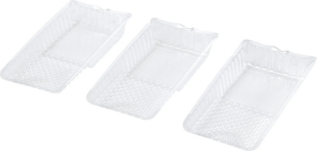LUX-TOOLS Farbwannen-Einleger aus Kunststoff, transparent, 3 Stück, Breite: 30 cm, Tiefe: 15 cm - Bild 1