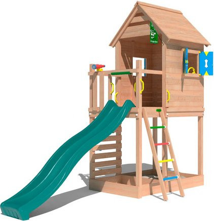 JUNGLE GYM Spielturm Oasis in grün und natur, B: 440 cm, T: 196 cm, H: 335 cm - Bild 1