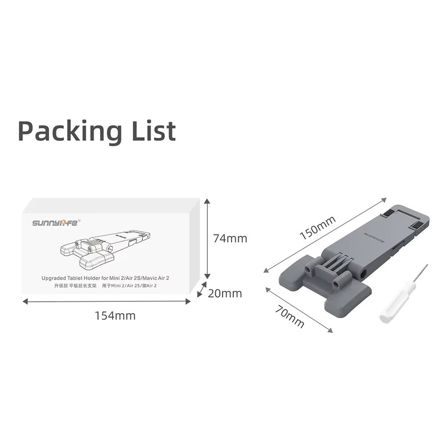 DJI Mavic Air 2 Fernbedienungs-Tablet-Erweiterungshalterung Clip-Halterung in Grau - Bild 5