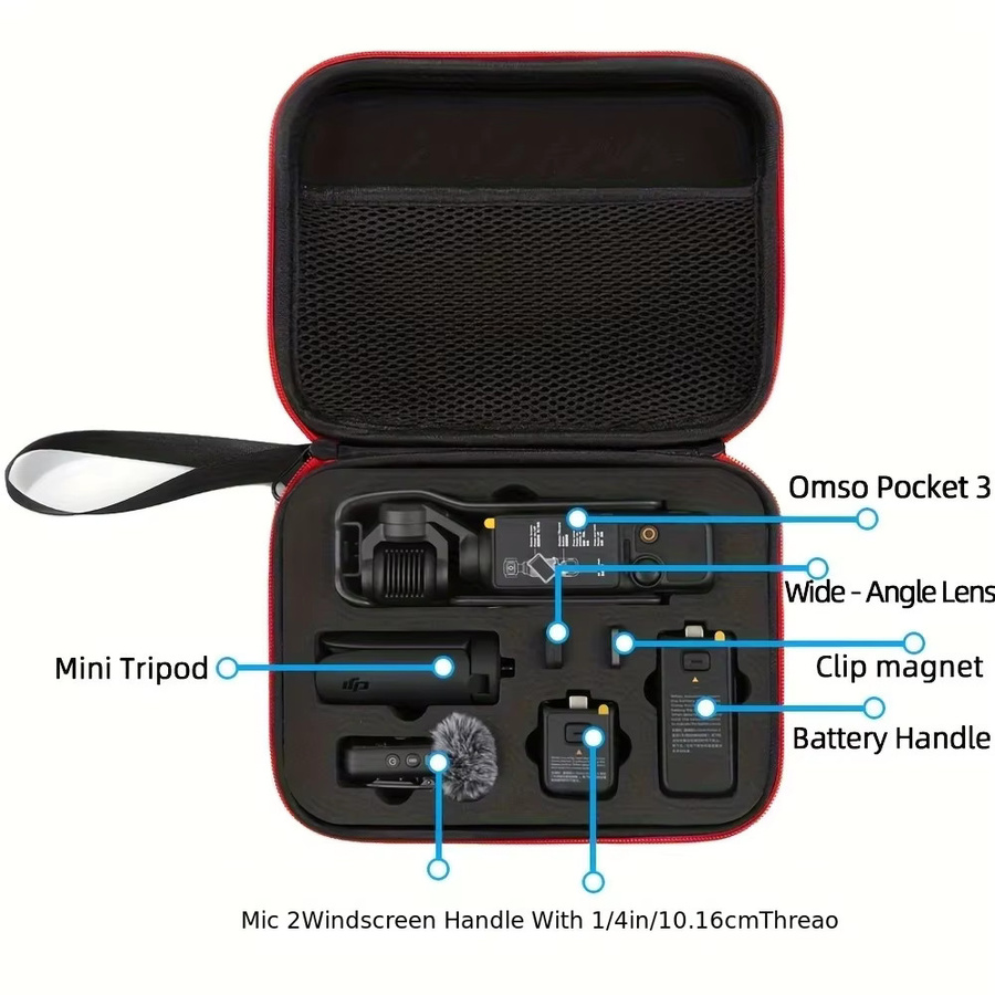 DJI Osmo Pocket 3 Aufbewahrungstasche und Kameragehäuse in Schwarz - Bild 2