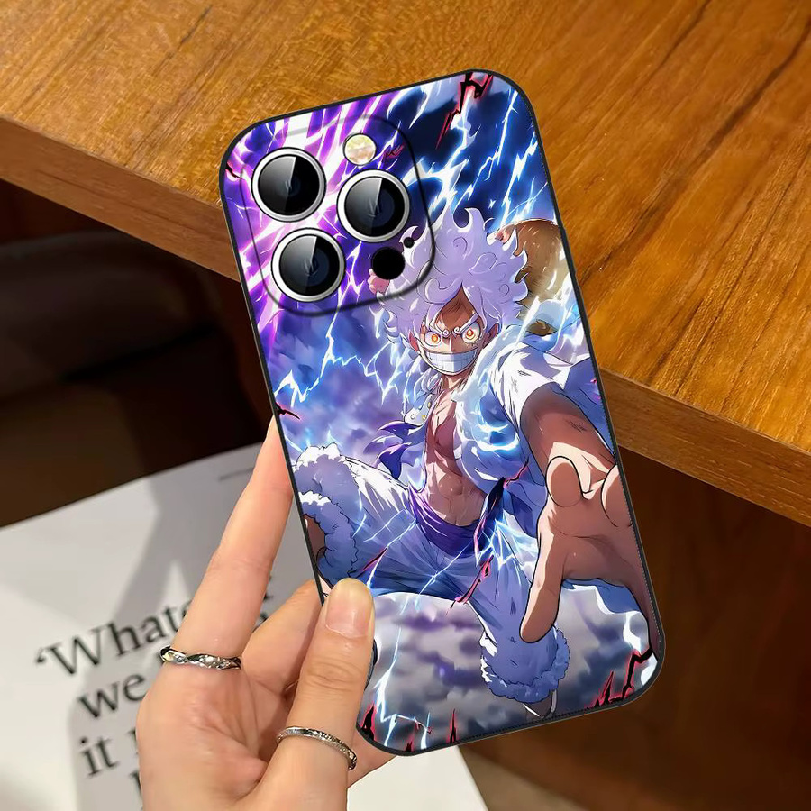 Stoßfeste Handyhülle One Piece Monki D Luffy in Schwarz für Apple iPhone 11 bis iPhone 17 Modelle - Bild 5