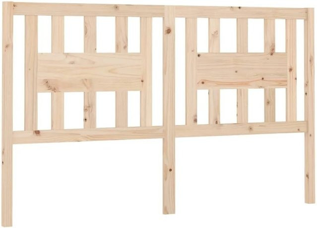 vidaXL Kopfteil aus Massivholz Kiefer in rustikalem Design, B/H/T: 126 x 100 x 4 cm - Bild 1