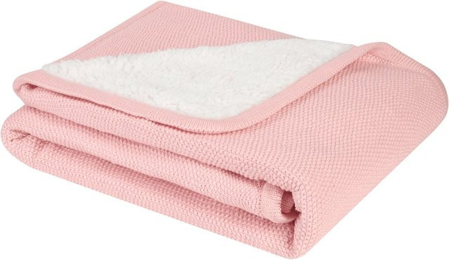 Kikkaboo Babydecke Dream big gestrickt aus 100% Baumwolle, pink, B: 100 cm, T: 75 cm - Bild 1