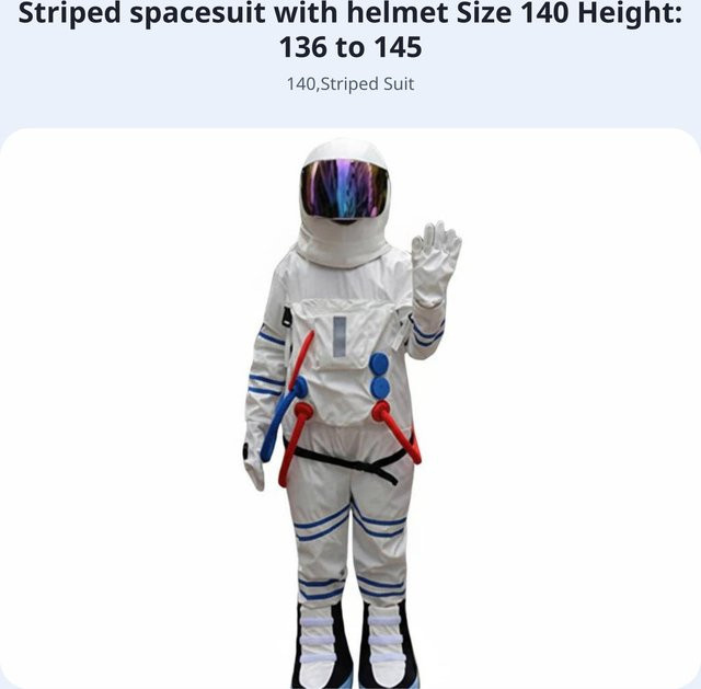 Binchi Outdoor Product Astronauten Kostüm, Raumanzug, Weiß - Bild 1