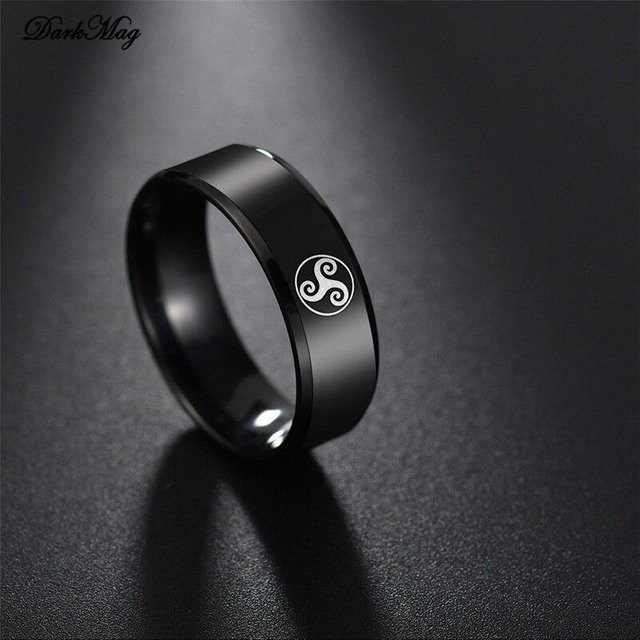 Darkmag Edelstahlring, Schwarz, Unisex, 8 mm - Bild 1