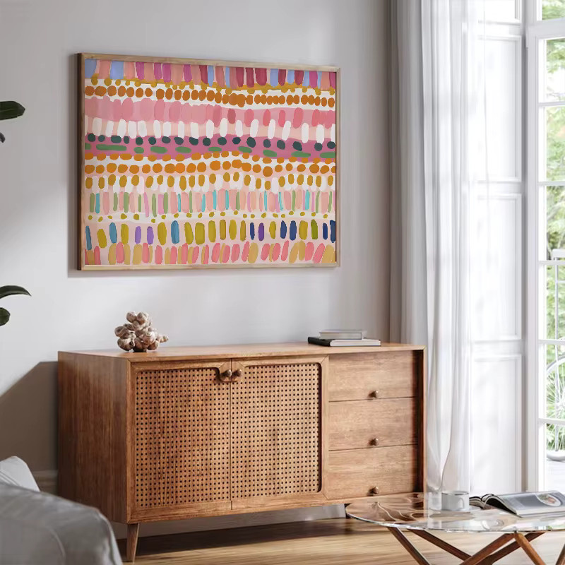 Potdemiel Abstrakte Kunstposter in Pastellfarben als Leinwand-Wandkunst für dein Wohnzimmer, Mehrfarbig - Bild 3