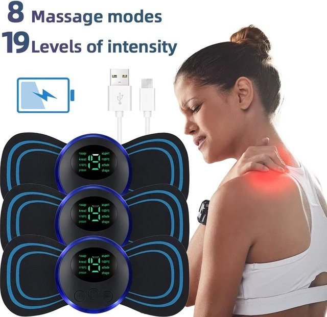 AXH Mini-Elektro-Nackenmassagegerät, Schwarz, Unisex - Bild 1