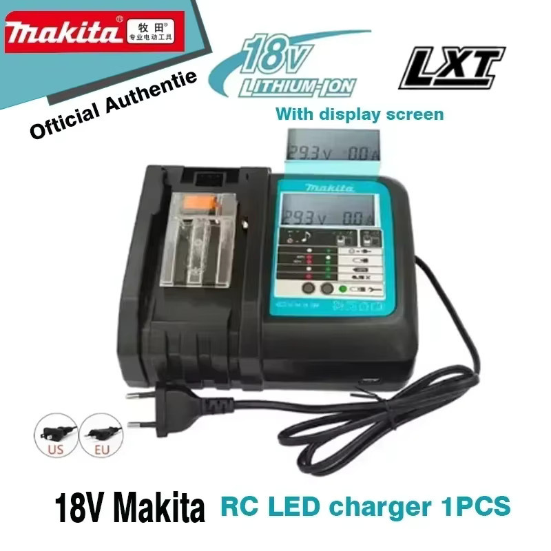 Makita DC18RC Schnellladegerät für 14,4V-18V LXT Akkus in Schwarz - Bild 5