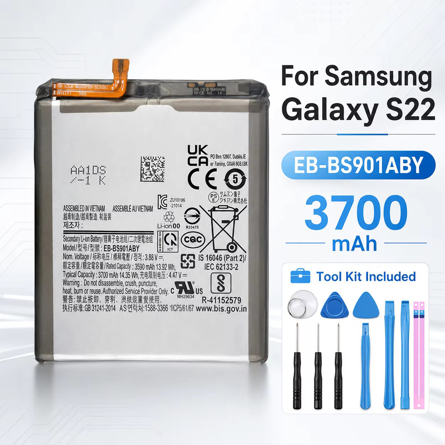 Samsung Ersatzakku EB-BS901ABY 3700mAh in Silber für Galaxy S22 SM-S901 - Bild 1