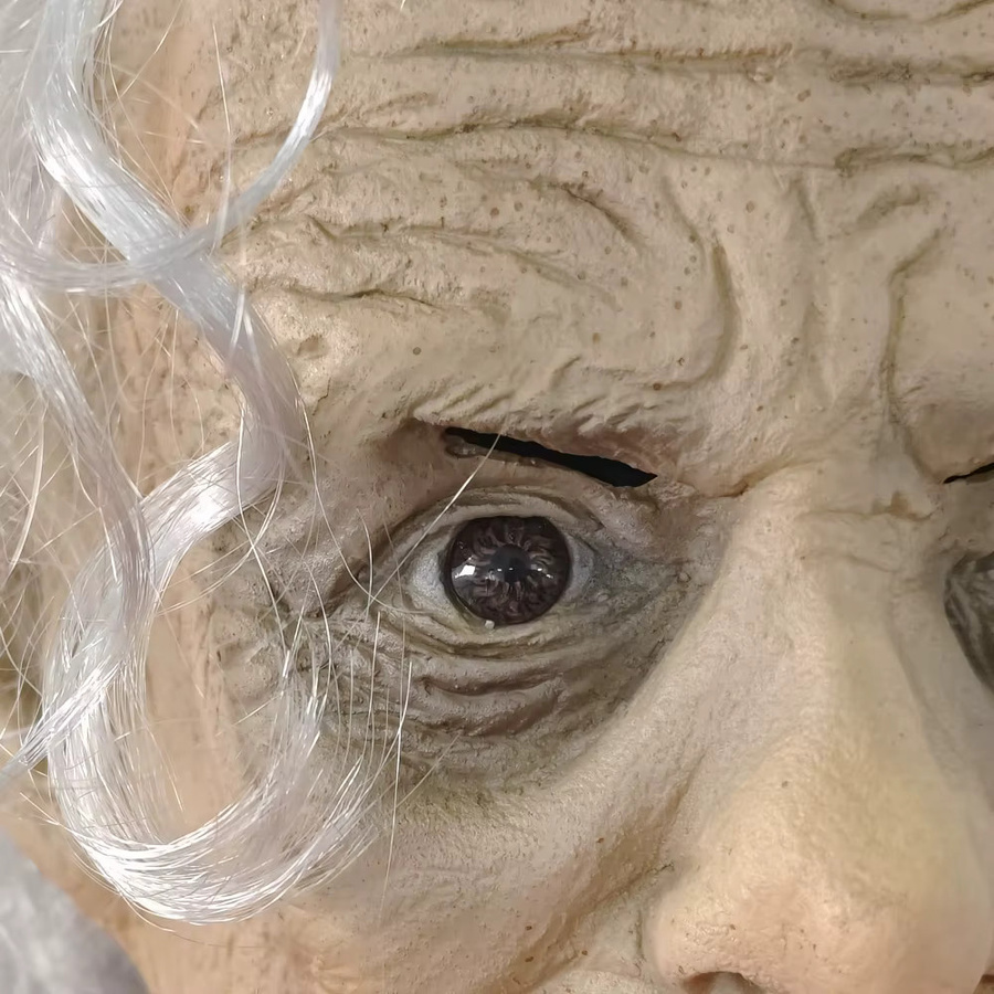 Patygr Halloween Horror Alte Frau Maske, Weiß, Gummi - Bild 2