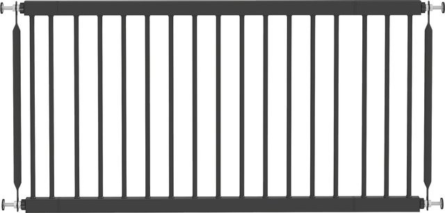PawHut Ausziehbare Sicherheitsbarriere für kleine Hunde in Schwarz mit 2 Verlängerungen, Breite: 67-93,5 cm, Höhe: 45 cm - Bild 1