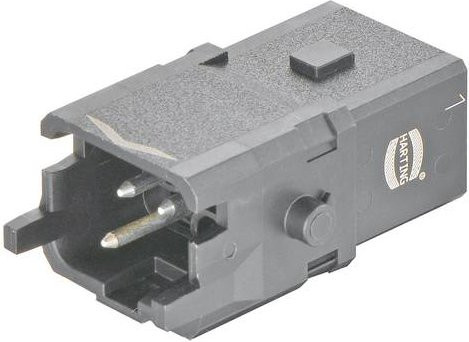 HARTING Stifteinsatz 09100022606 mit 2 Schrauben in Schwarz aus Kunststoff - Bild 1