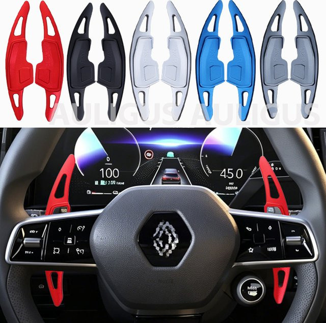 AULIGUS Aluminium Schaltwippen für Renault Austral Espace Megane E-Tech Rafale in Silber - Bild 1
