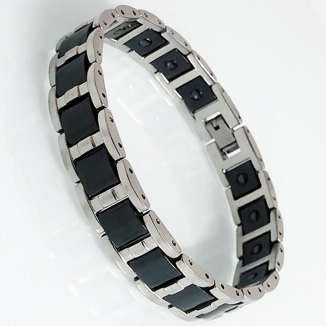 TrustyLan Jewelry Armband, Edelstahl, Schwarz, Herren, 19cm - Bild 1