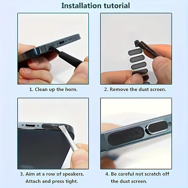 29-teiliges Telefon-Reinigungsset in Schwarz mit Tastaturreiniger, Lautsprecher-Netzschutz und Staubstopfen für USB-C-Anschlüsse - Bild 4
