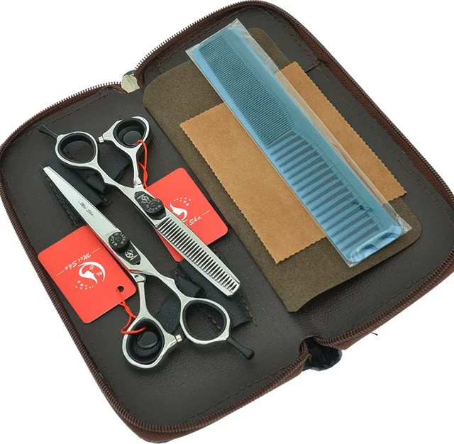 Meisha Friseurscheren-Set, japanische Haarschneideschere aus Stahl, Unisex - Bild 1