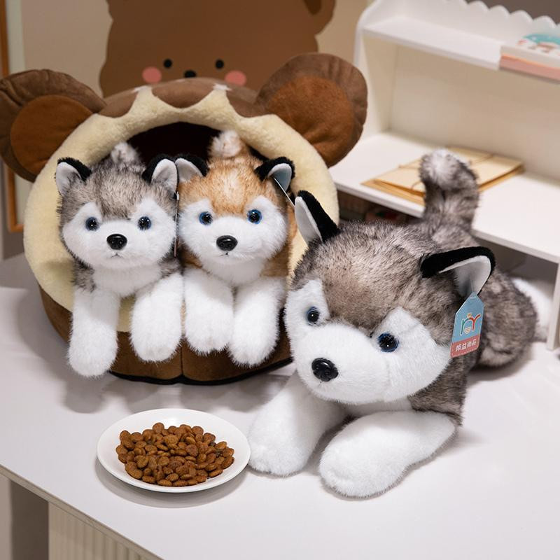 GDzaccly Husky Plüschpuppe Hundekissen Plüsch - Bild 1