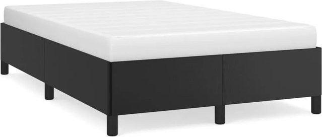 vidaXL Bettgestell in Schwarz aus Kunstleder mit gepolstertem Rahmen, B/T/H: 120 x 200 x 123 cm - Bild 1