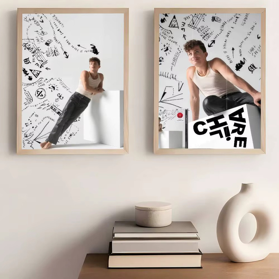 Vintage Wandposter Charlie Puth C-Charlie Motiv als dekorativer Papierposter für dein Zimmer, Café oder Bar in Mehrfarben - Bild 2