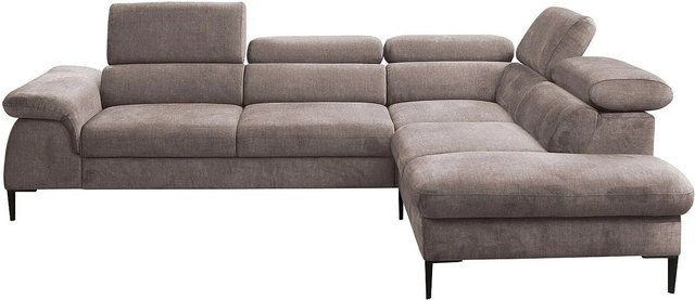 Pascal Morabito Schlafsofa Sepina in L-Form, Farbe Taupe, Stoff, Breite: 280 cm - Bild 1