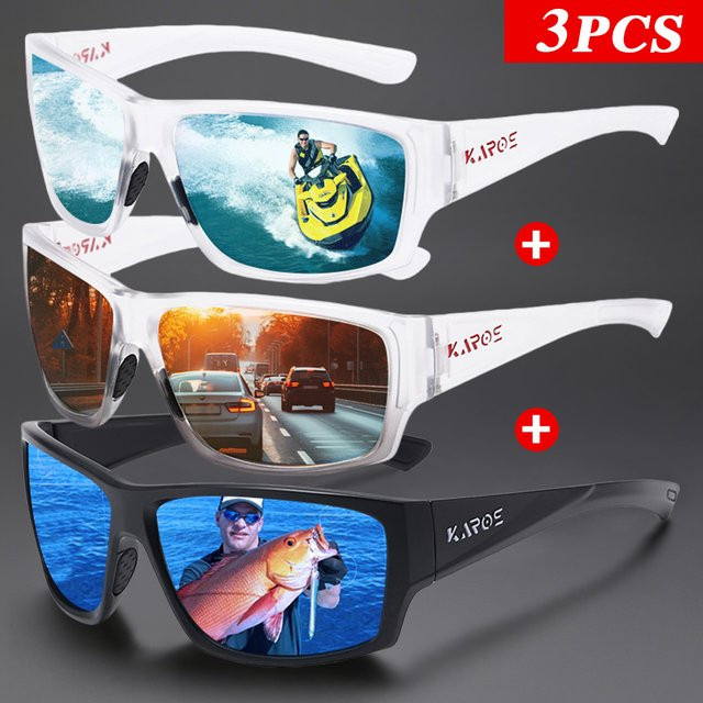 Karos Sonnenbrille, polarisiert, rectangular, Vollrand, Kunststoff, black, Unisex - Bild 1