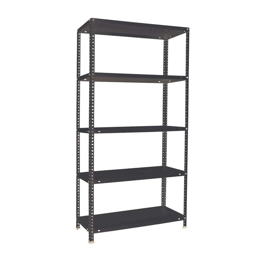 PROREGAL Schraubregal Panda Tall in Anthrazit mit 5 verstellbaren Fachböden, H x B x T: 200 x 100 x 40 cm, Fachlast 100 kg - Bild 2