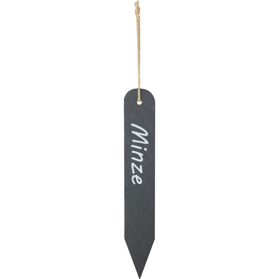 Kräuterstecker Minze aus Steingut in Natur, H x B x T: 21 x 3,3 x 0,5 cm - Bild 2