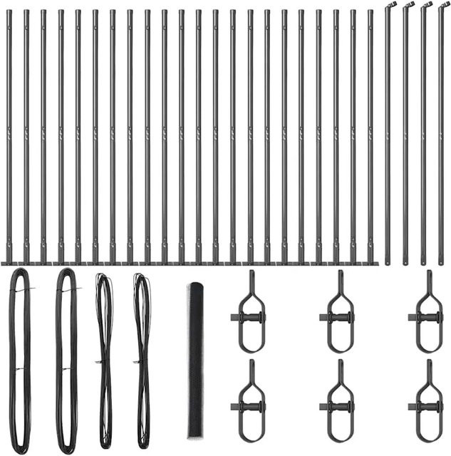 vidaXL Maschenzaun aus Stahl und PVC in Grau, Höhe: 1,6 m, Breite: 50 m - Bild 1