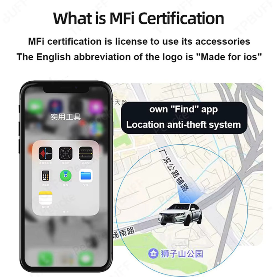 Peocke Mini GPS-Tracker für Autos mit OBD-Anschluss und Google Find My App für iOS und Android, Schwarz - Bild 4